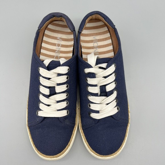 Vionic Womens Sneakers SZ 6 Navy Blue Hattie Boat Shoes Nautical Yacht Fashion - Picture 3 of 8